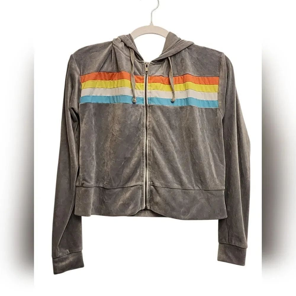 Girl's SO Gray Zip-Up Hoodie - Size XS